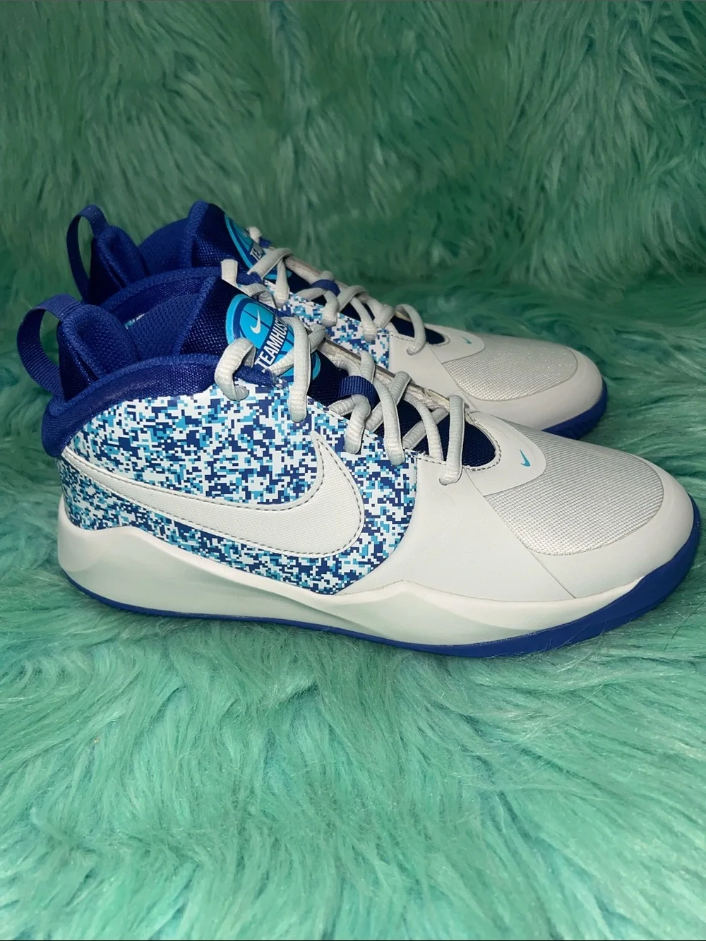 Nike Team Hustle D9 GS 'Digital Pixel 5Y - Like New